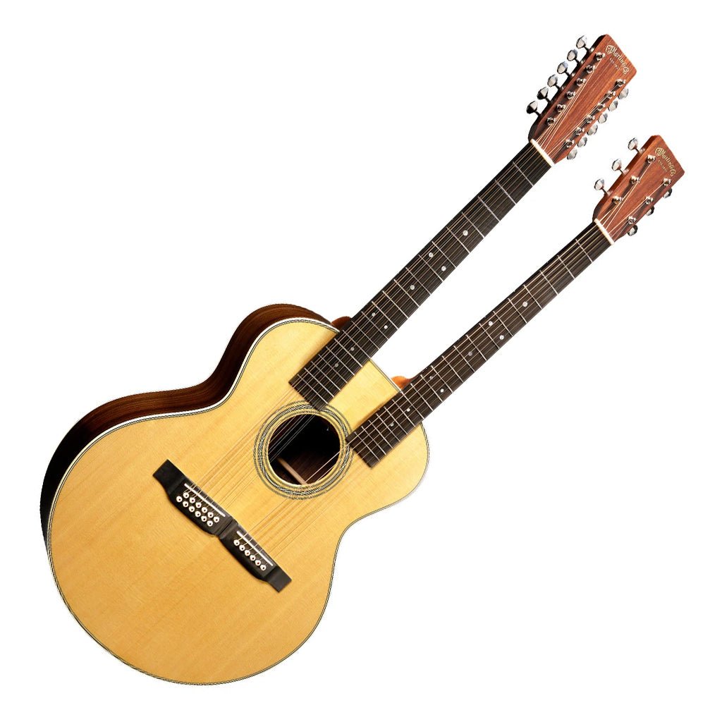 Martin Grand J-28E DN Grand Jumbo Double Neck Guitar - Natural Acoustic Guitars Sky Music