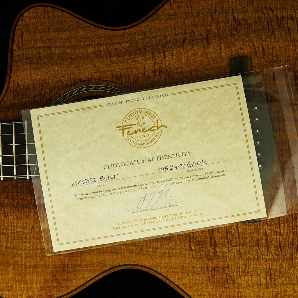 Fenech - Masterbuilt Grand Auditorium Cutaway - All Master Grade Blackwood