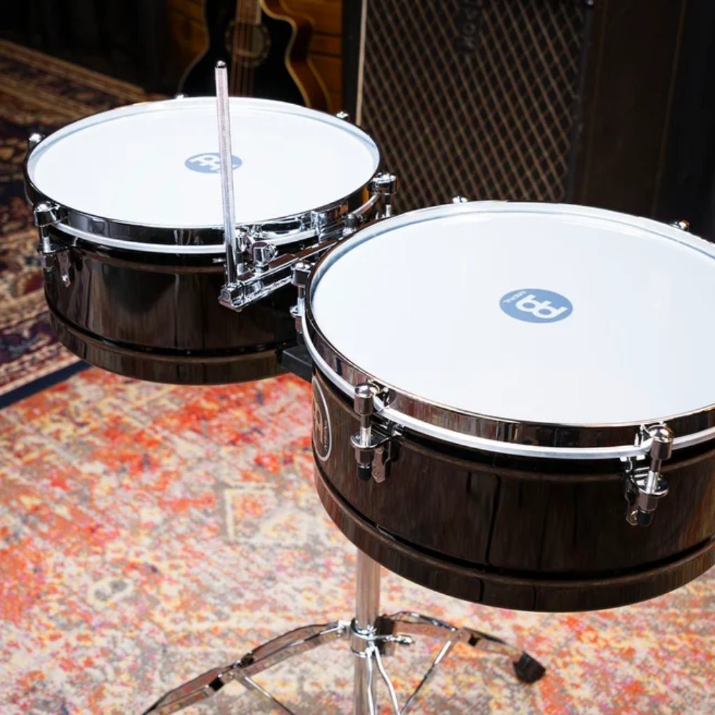 Meinl Percussion Marathon Series Timbales - 14 x 6.5 & 15 x 6.5 inches, Black Nickel Percussion Sky Music
