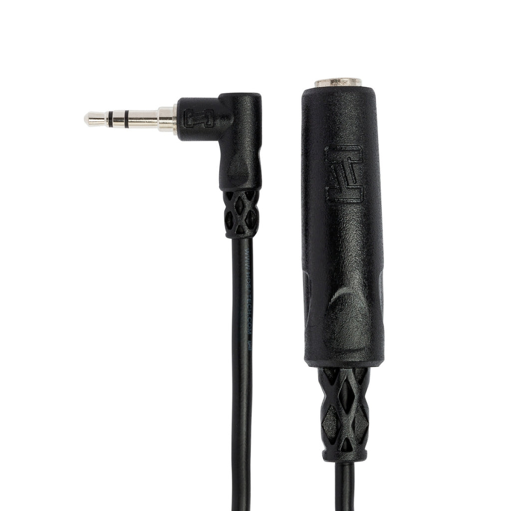 Hosa - 1/4 in TRS to Right-angle 3.5 mm TRS - Headphone Adaptor