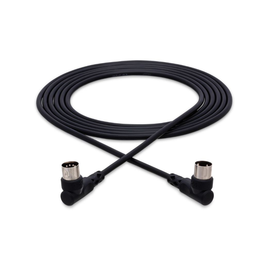 Hosa Technology - Right-Angle 5-pin DIN to Same - MIDI Cable 10ft