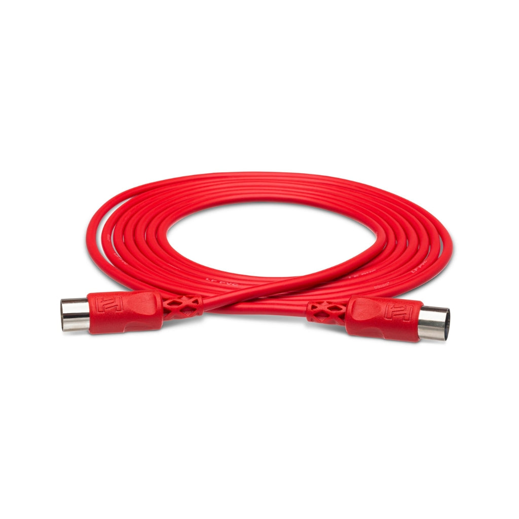 Hosa Technology - 5-pin DIN to Same - MIDI Cable 15ft, Red