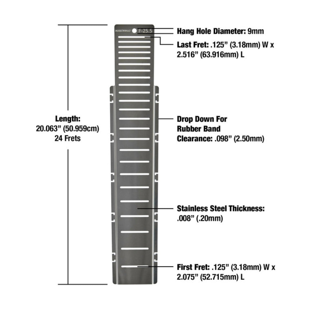 Music Nomad - "Fret Shield" - Fretboard Protector Guard for 25.5" Guitar Fret Scale