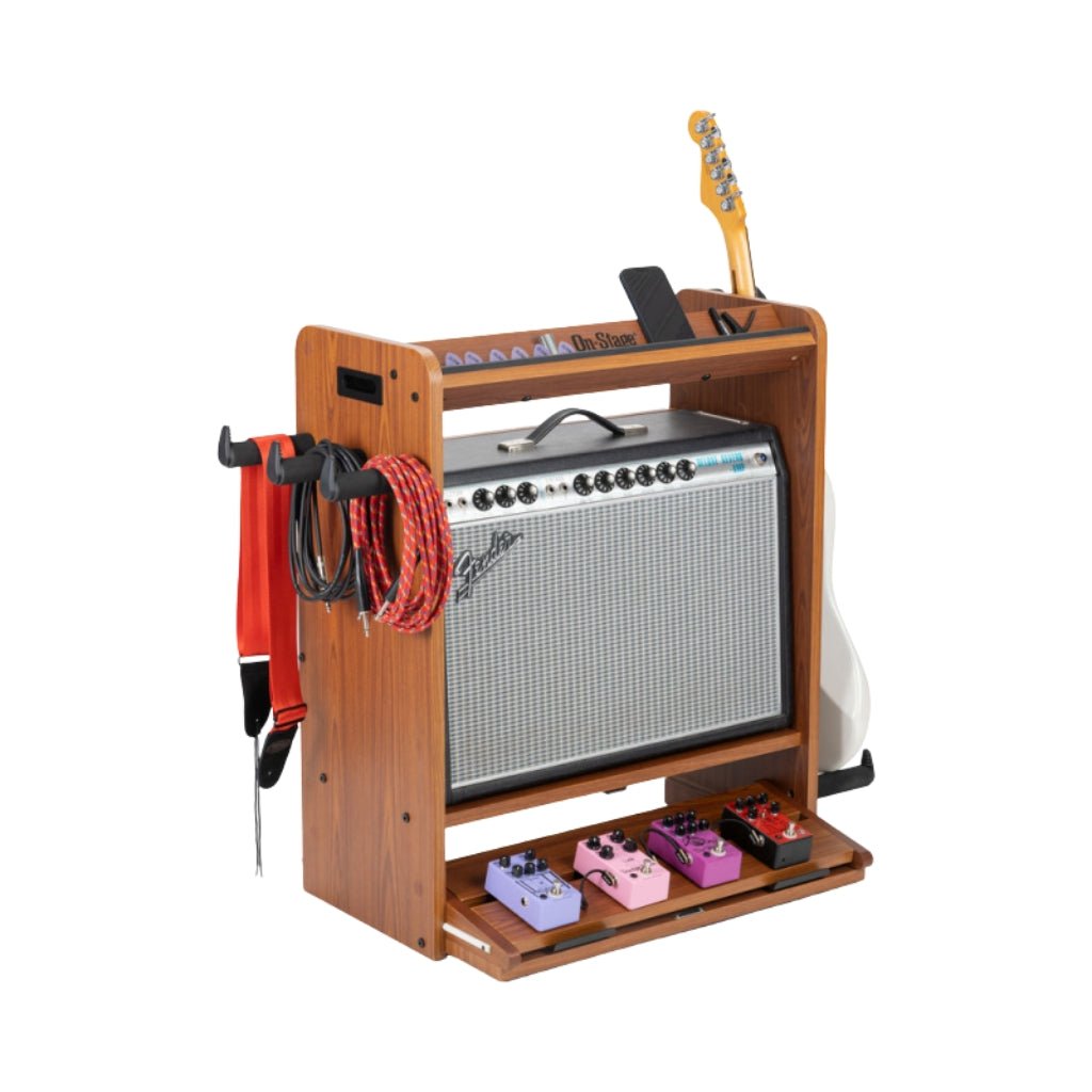 On Stage Professional Guitar Workstation - Rosewood Guitar Stands Sky Music