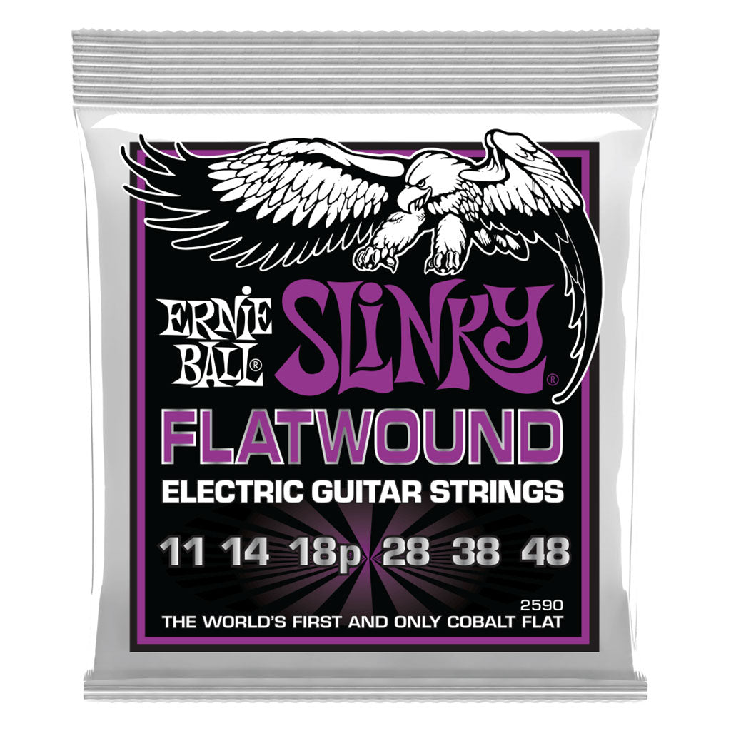 Ernie Ball Power Slinky Flatwound Electric Guitar Strings 11 48 gauge