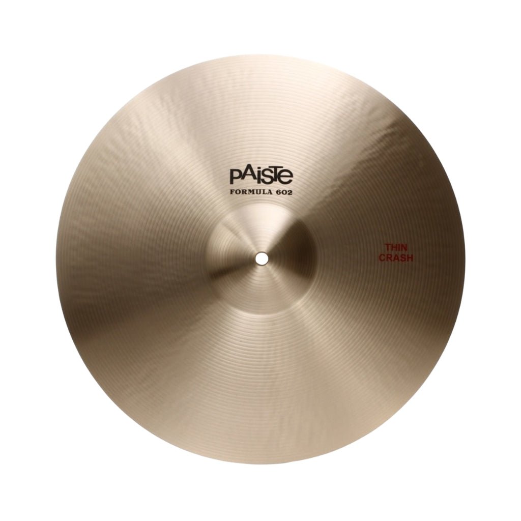 Paiste Formula 602 Classic 18" Thin Crash Cymbal - CuSn20 Bronze Cymbals Sky Music