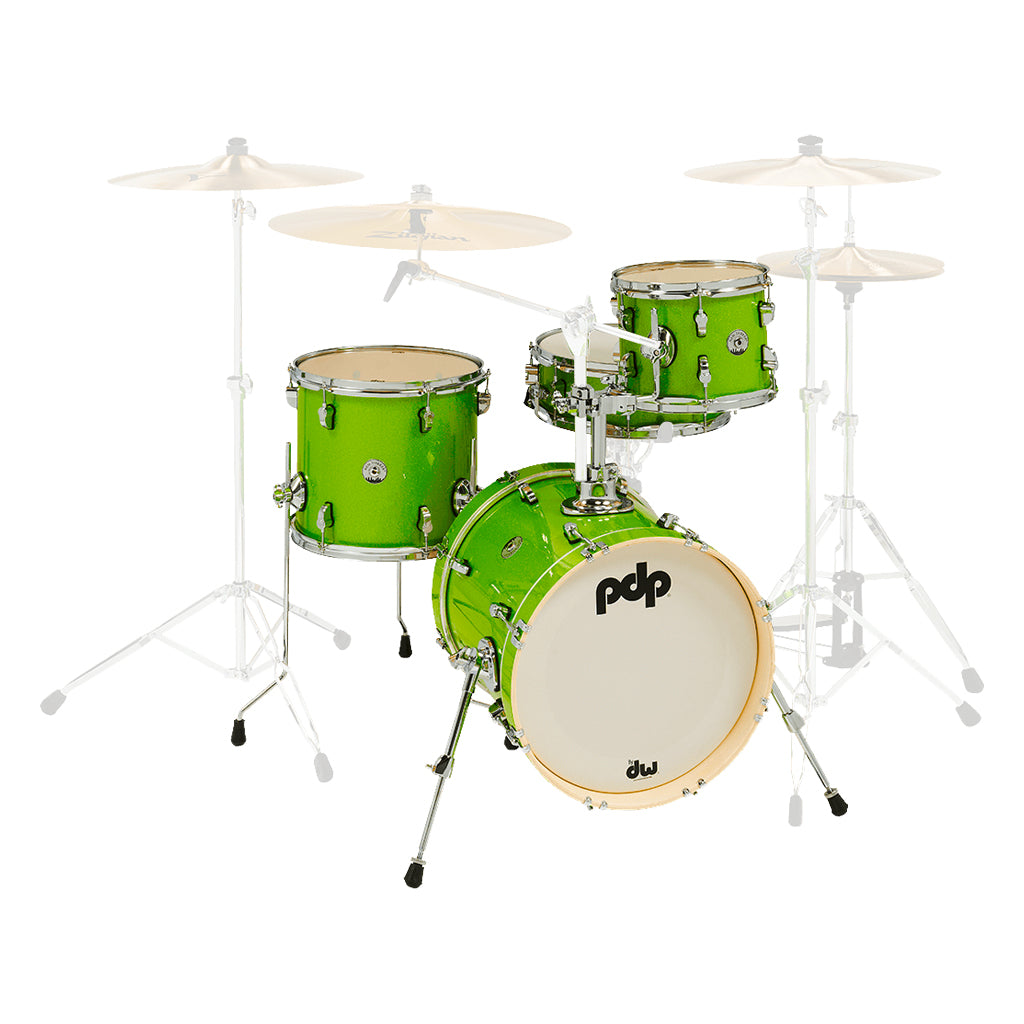 PDP - "New Yorker" 4-Piece Shell Pack - Electric Green Sparkle