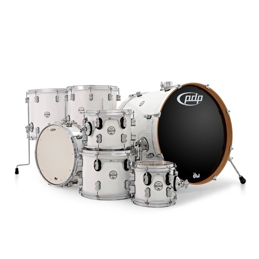 PDP Concept Maple 7-Piece Shell Pack - Pearlescent White Acoustic Drums Sky Music