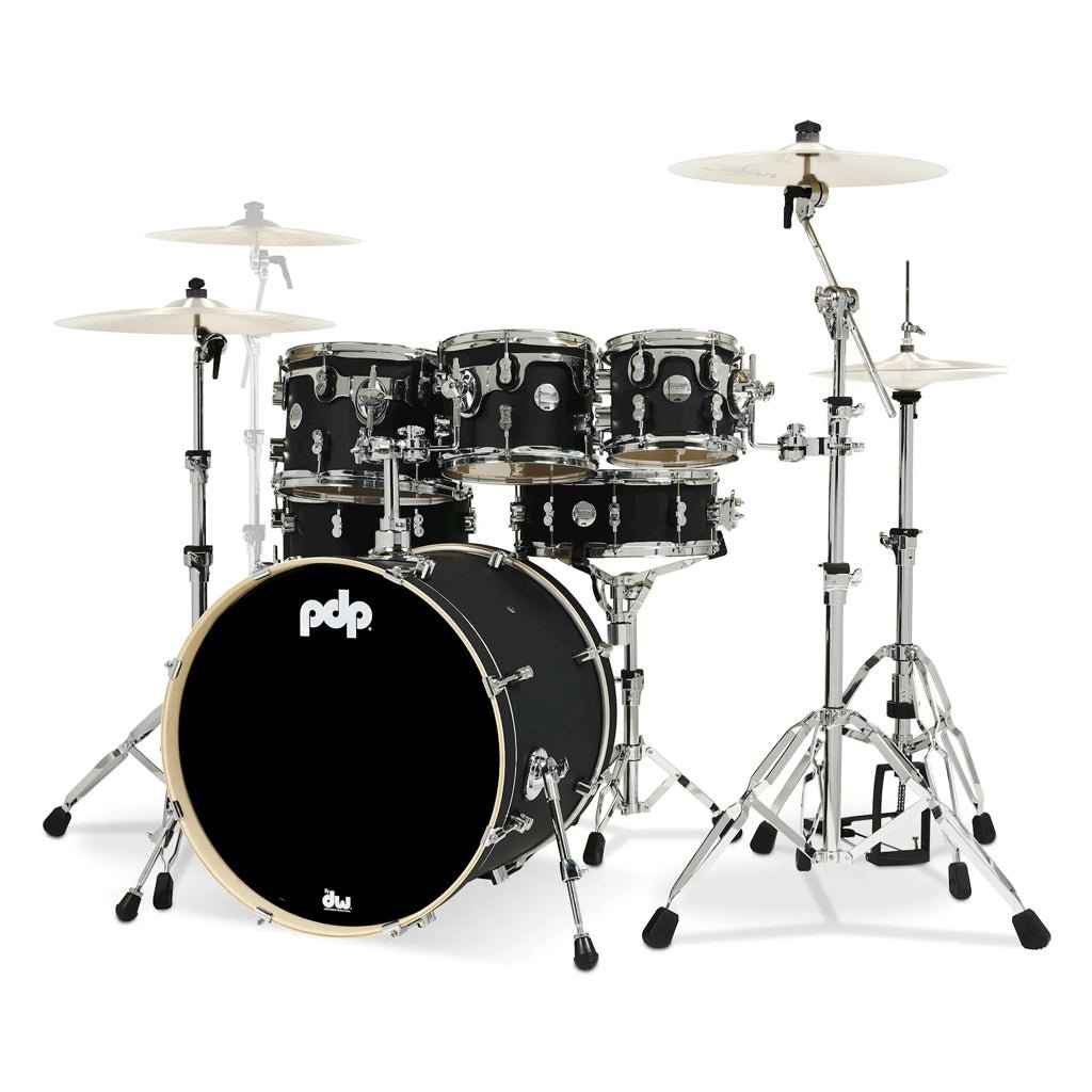 PDP Concept Maple 7-piece Shell Pack - Satin Black Acoustic Drums Sky Music