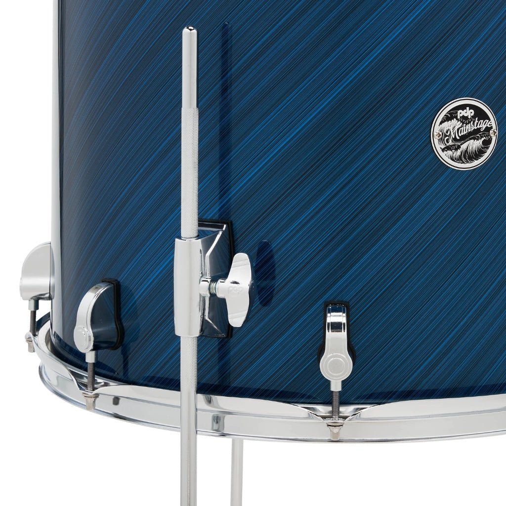 PDP Mainstage 5-Piece Complete Drum Set with Hardware and Cymbals - Twisted Blue Steel Acoustic Drums Sky Music