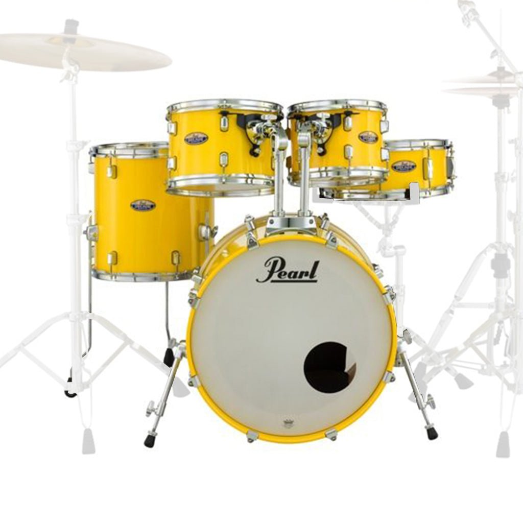 Pearl Decade Maple 22" Fusion Kit with Hardware in Solid Yellow Acoustic Drums Sky Music