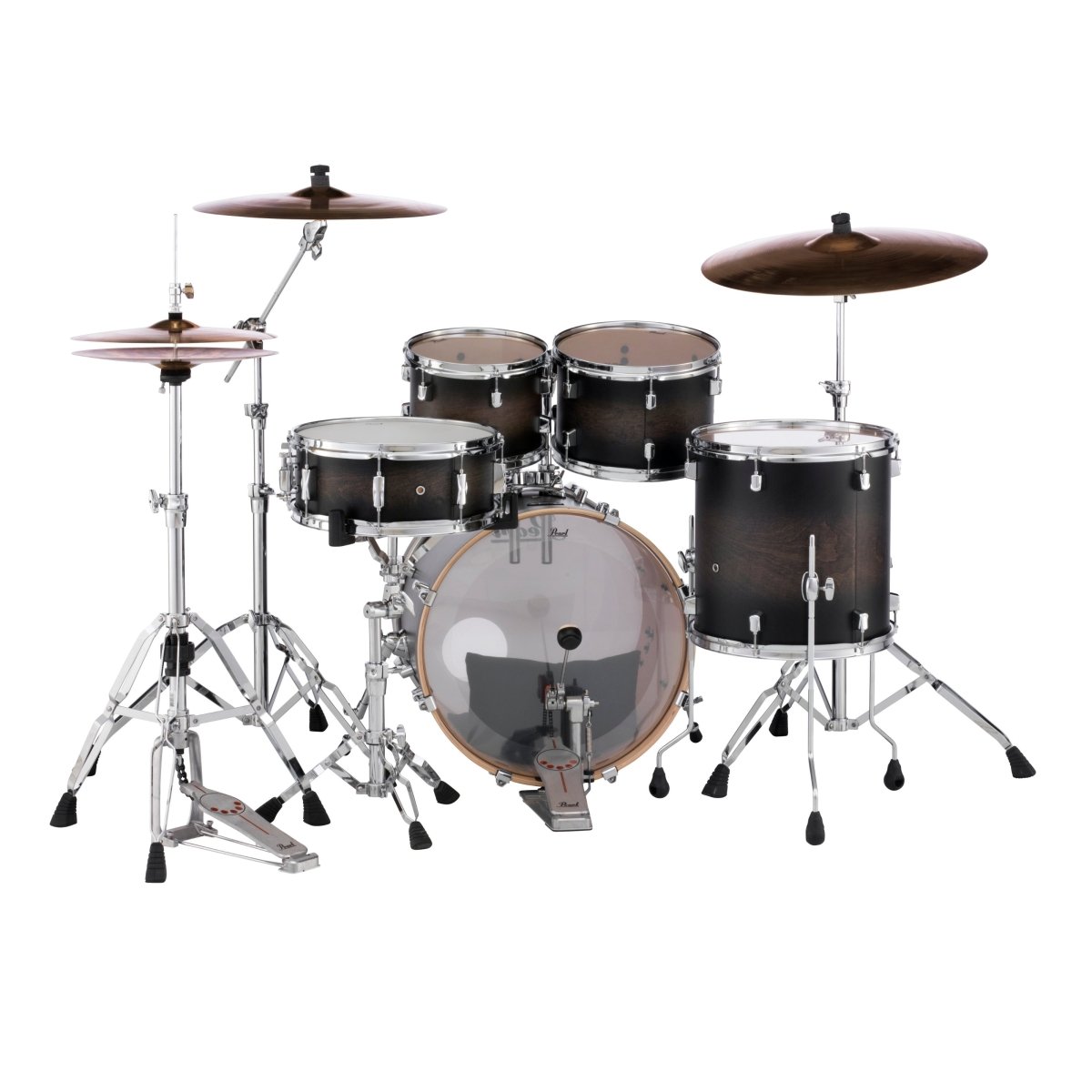 Pearl Decade Maple 5-PC Drumkit w/Hardware 20/10/12/14 - Satin Black Burst Acoustic Drums Sky Music