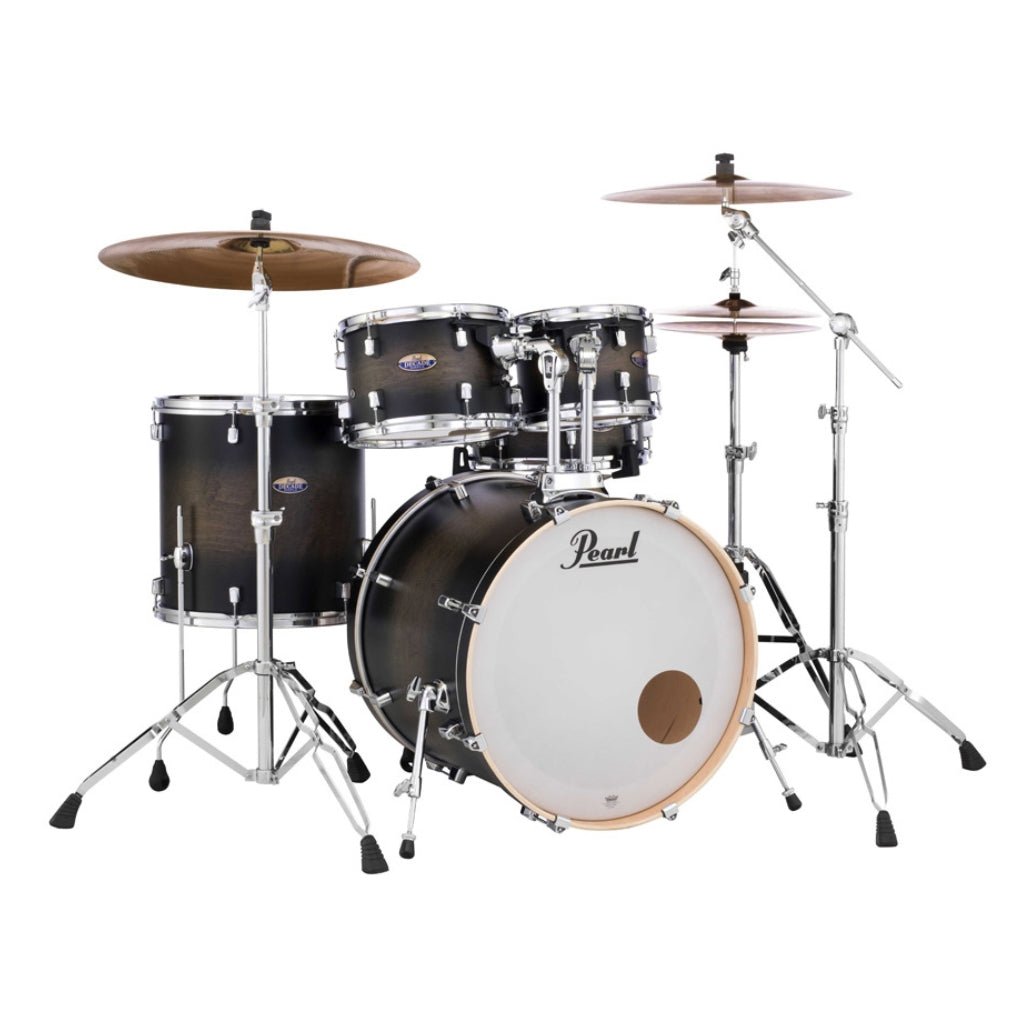 Pearl Decade Maple 5pc 22" Fusion Increda-Bundle Drum Kit - Satin Black Burst Acoustic Drums Sky Music
