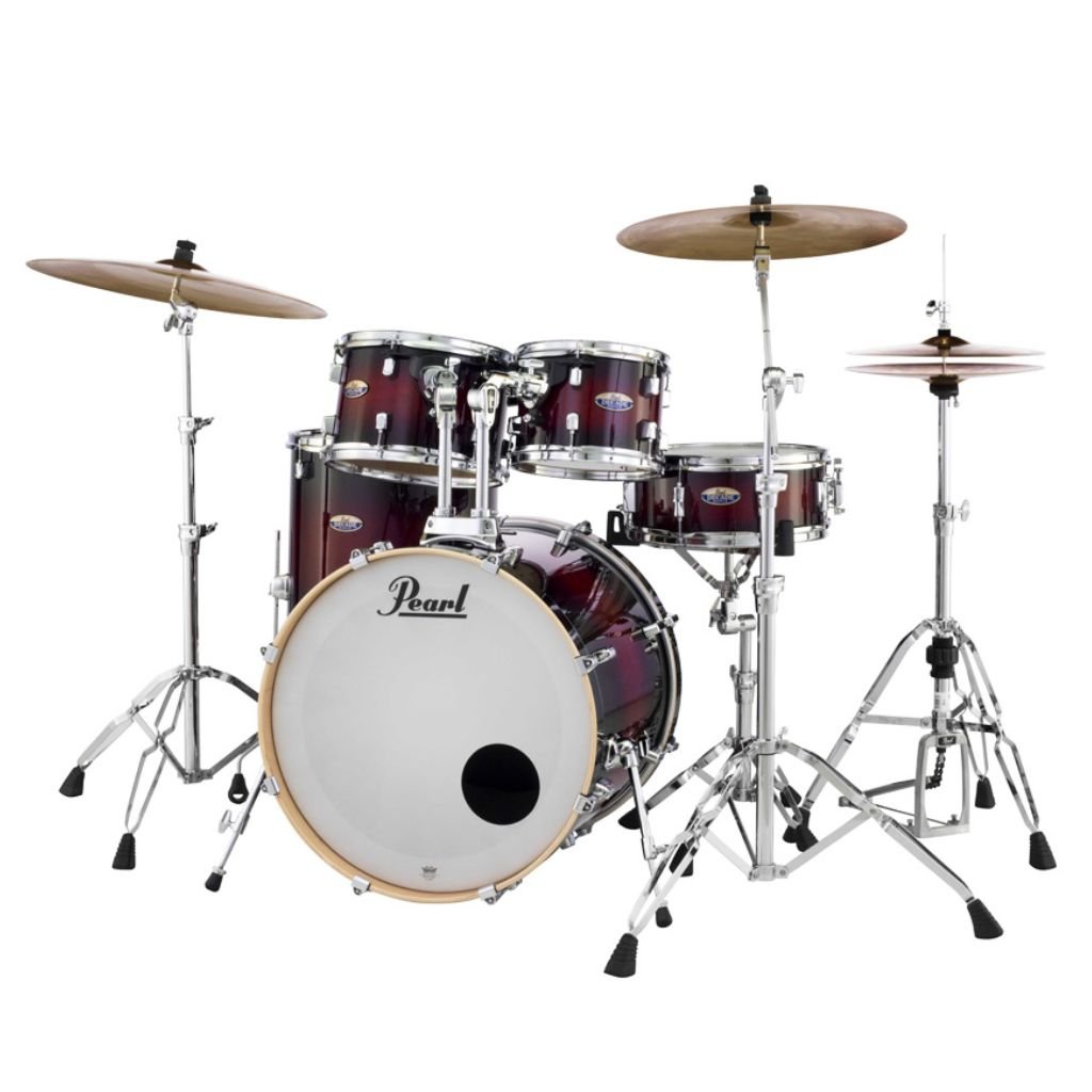 Pearl Decade Maple 5pc 22" Fusion Plus Increda-Bundle Drum Kit - Gloss Deep Red Burst Acoustic Drums Sky Music