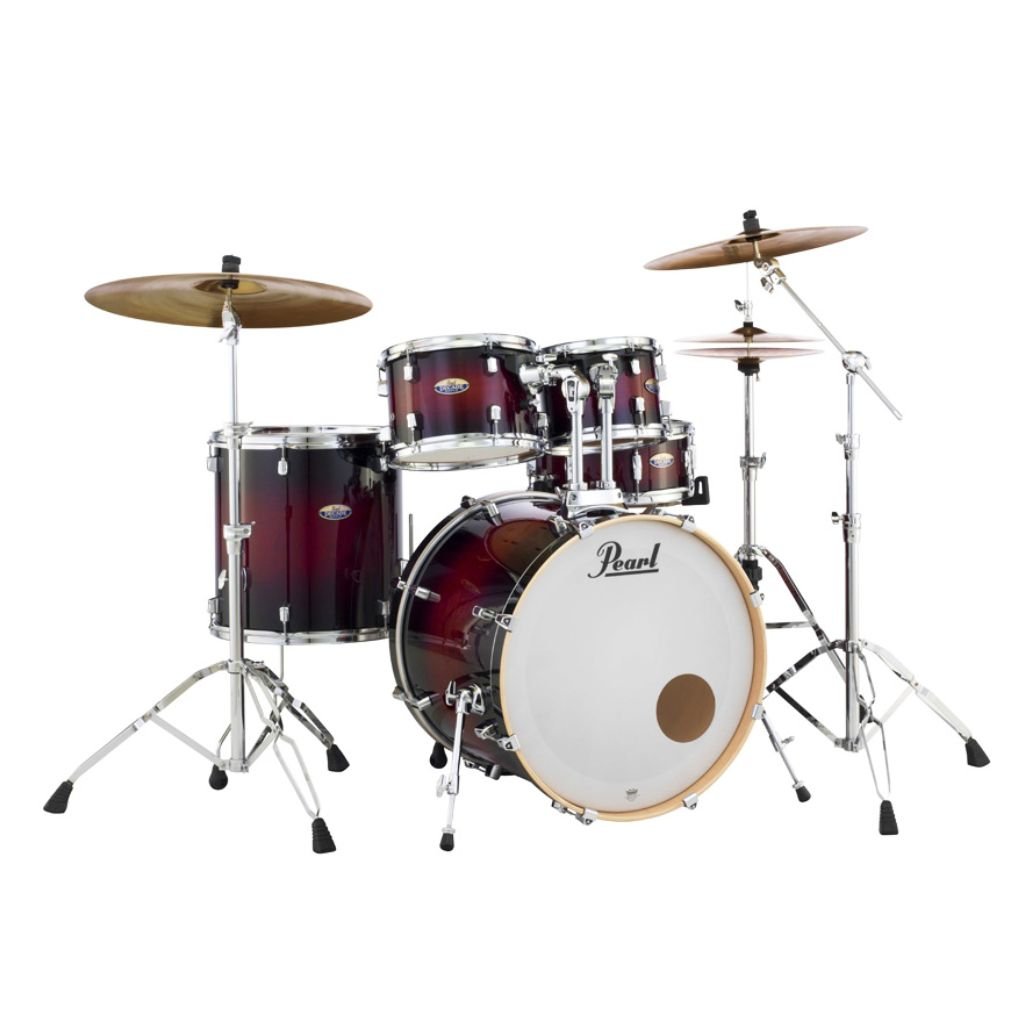 Pearl Decade Maple 5pc 22" Fusion Plus Increda-Bundle Drum Kit - Gloss Deep Red Burst Acoustic Drums Sky Music