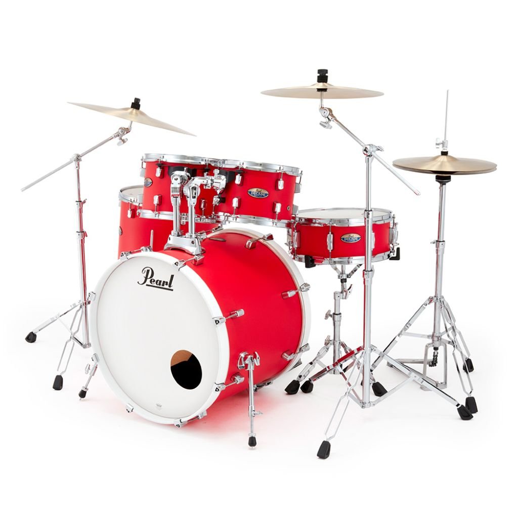 Pearl Decade Maple 5pc 22" Fusion Plus Increda-Bundle Drum Kit - Matte Racing Red Acoustic Drums Sky Music