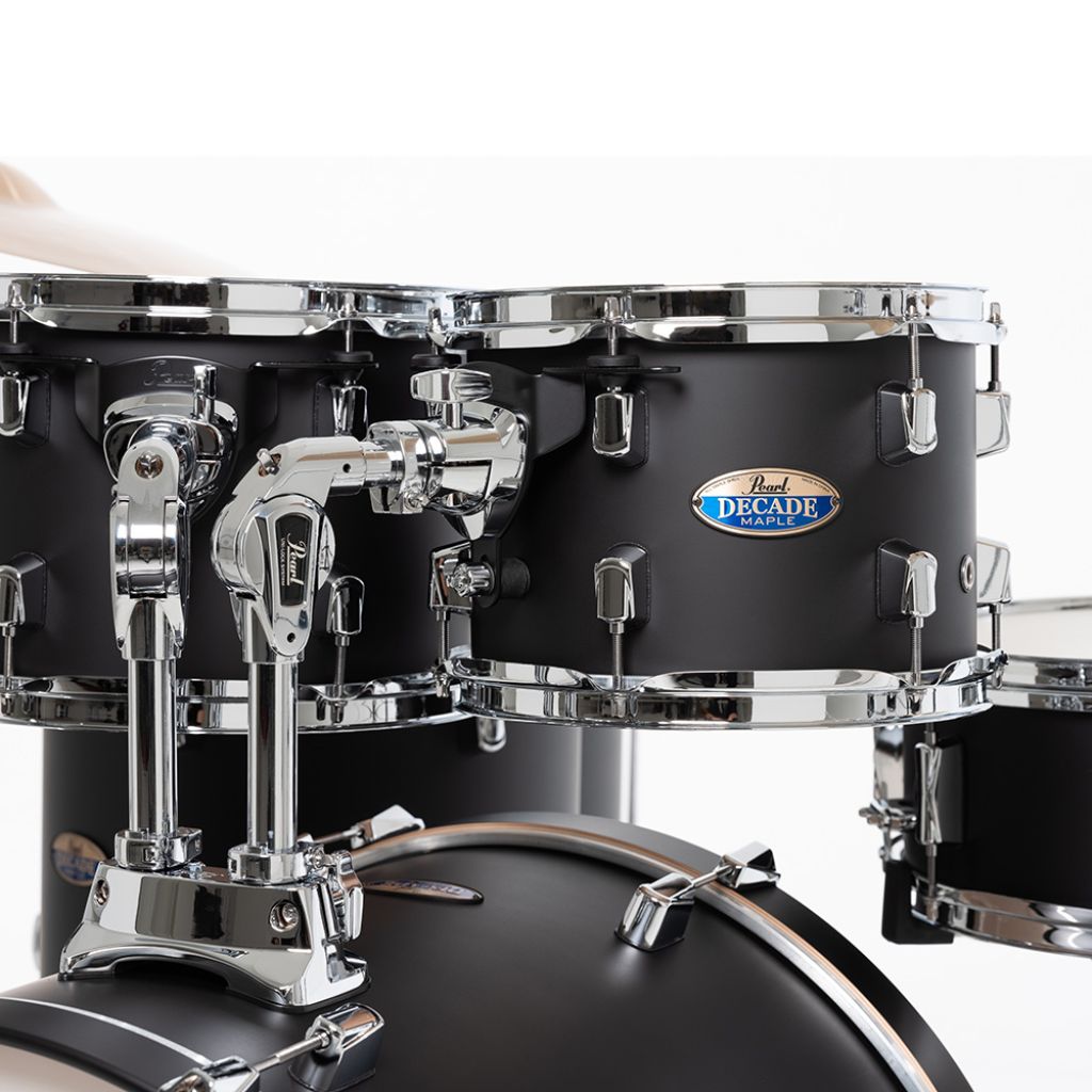 Pearl Decade Maple 5pc 22" Fusion Plus Increda-Bundle Drum Kit - Satin Slate Black Acoustic Drums Sky Music