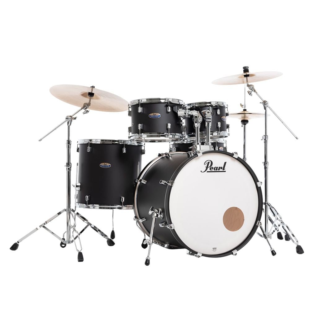 Pearl Decade Maple 5pc 22" Fusion Plus Increda-Bundle Drum Kit - Satin Slate Black Acoustic Drums Sky Music