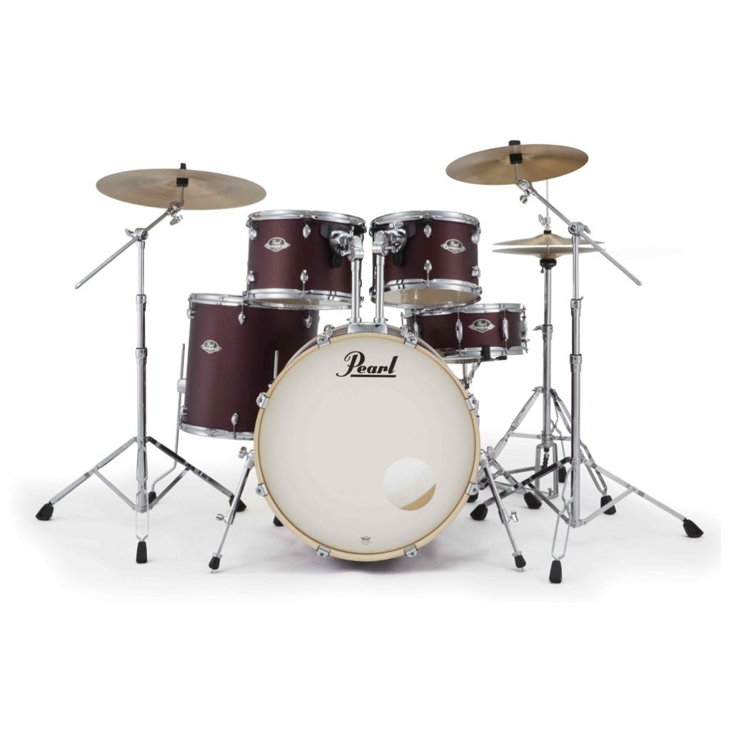 Pearl Export Plus 22" Rock Drum Kit with Zildjian Cymbals - Satin Scarlet Acoustic Drums Sky Music