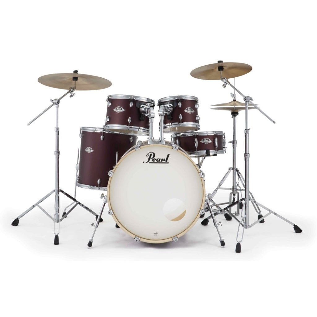 Pearl Export Plus 5pc 22" Fusion Drum Kit with Zildjian Cymbals - Satin Scarlet Acoustic Drums Sky Music