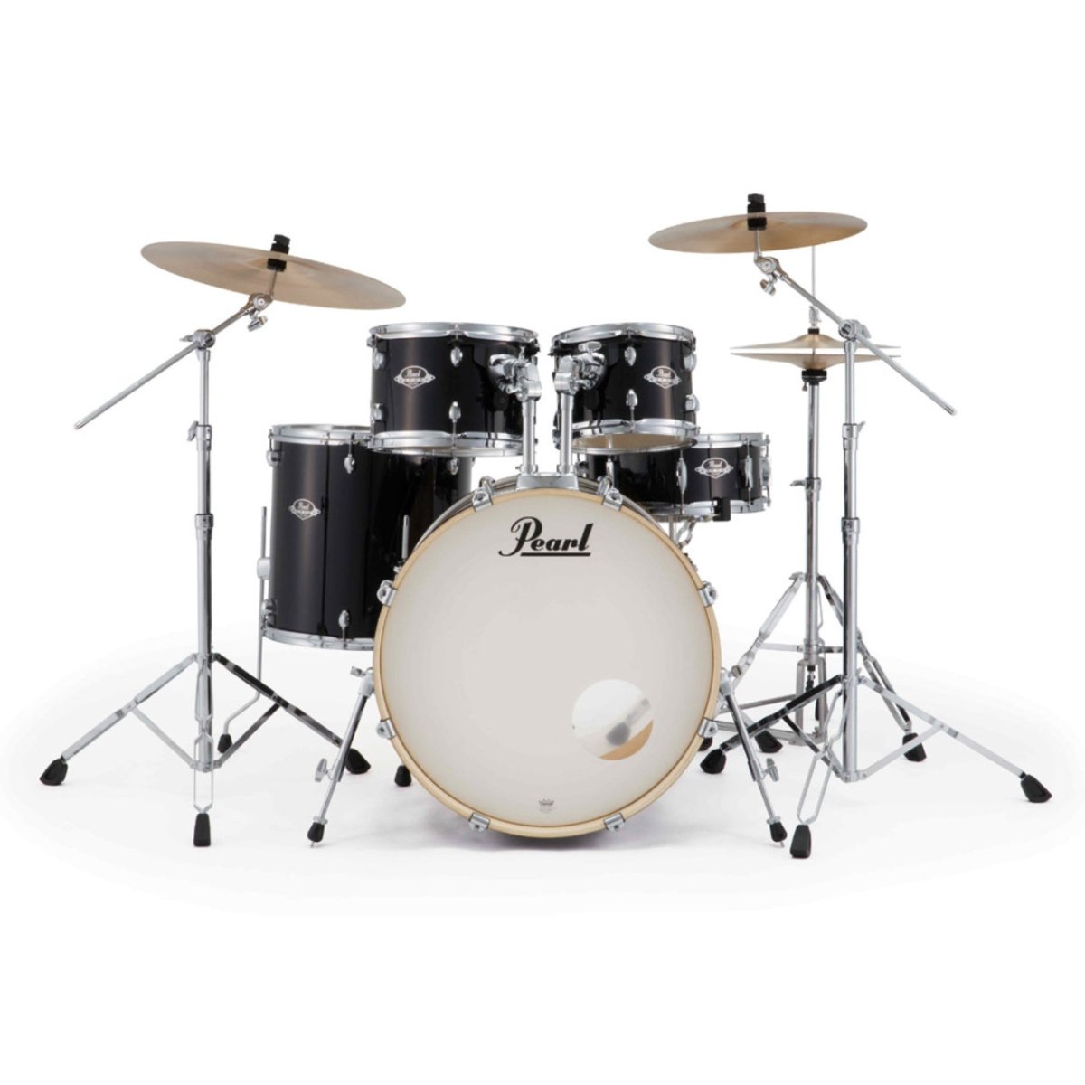 Pearl Export Plus 5pc 22" Fusion Plus Drum Kit with Pearl Cymbals - Jet Black Acoustic Drums Sky Music