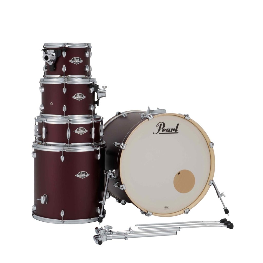 Pearl Export Plus 5pc 22" Fusion Plus Drum Kit with Zildjian Cymbals - Satin Scarlet Acoustic Drums Sky Music