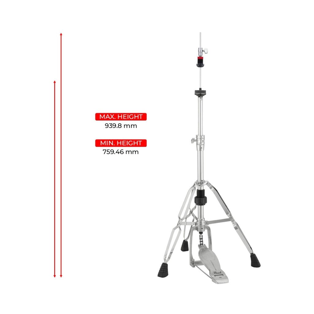 Pearl H-1030 Eliminator Hi-Hat Stand w/ Solo Footboard - Free Add-on Quick Release Clutch Drum Hardware Sky Music