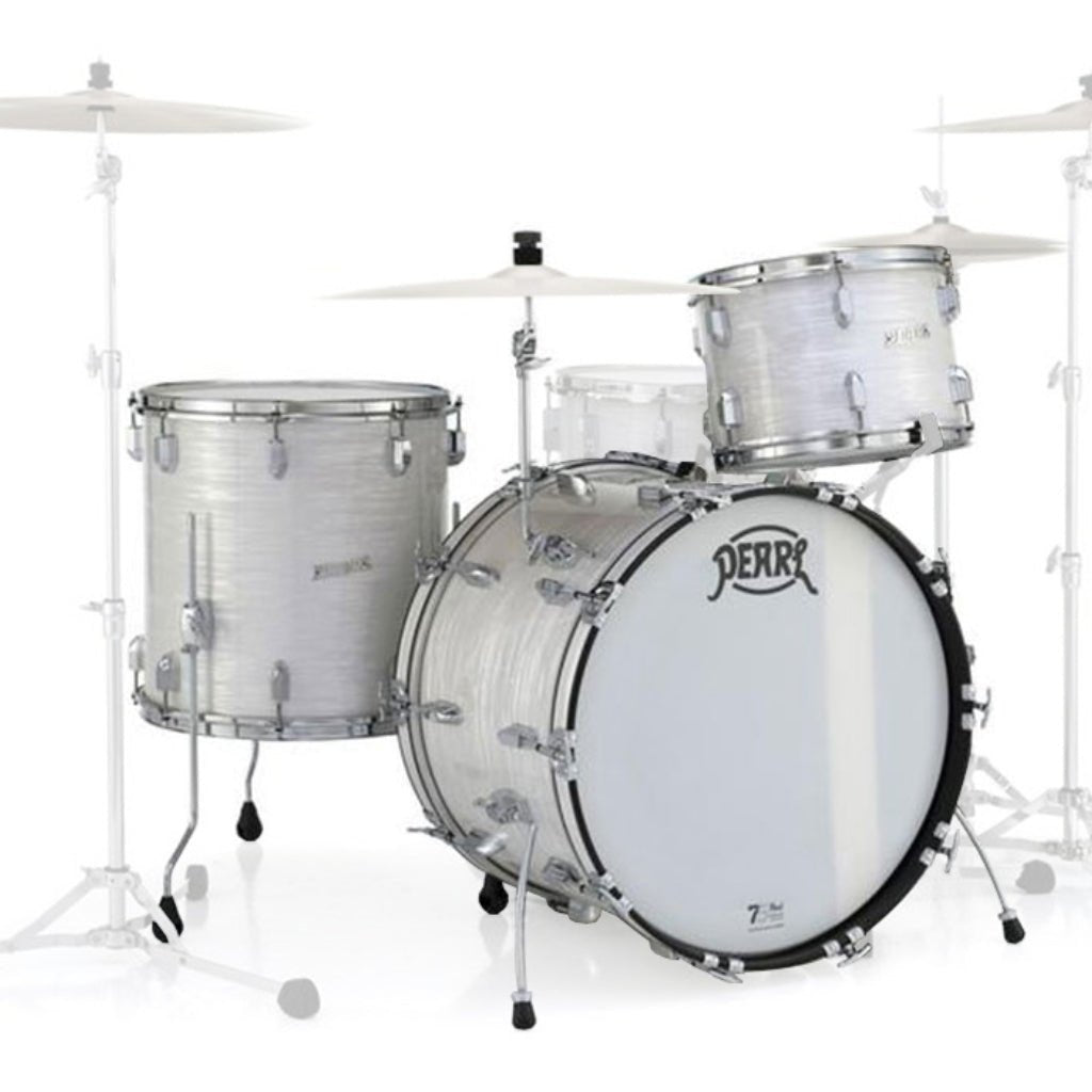 Pearl Limited Edition 75th Anniversary President Series Phenolic 22" 3-Piece Shell Pack - Pearl White Oyster Acoustic Drums Sky Music