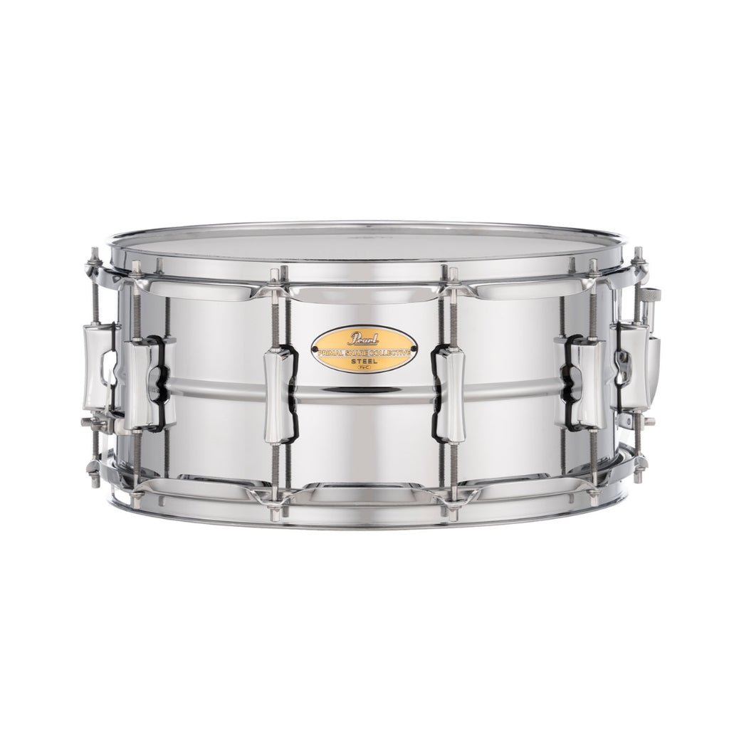 Pearl Primal Collective Snare Drum - 6.5 inches x 14 inches, Brushed Steel Snare Drums Sky Music