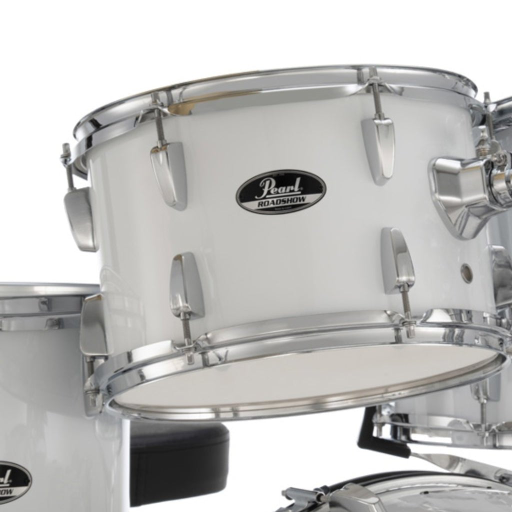 Pearl Roadshow 20" 5pc Fusion Drum Kit with Hardware and Cymbals - Pure White Acoustic Drums Sky Music