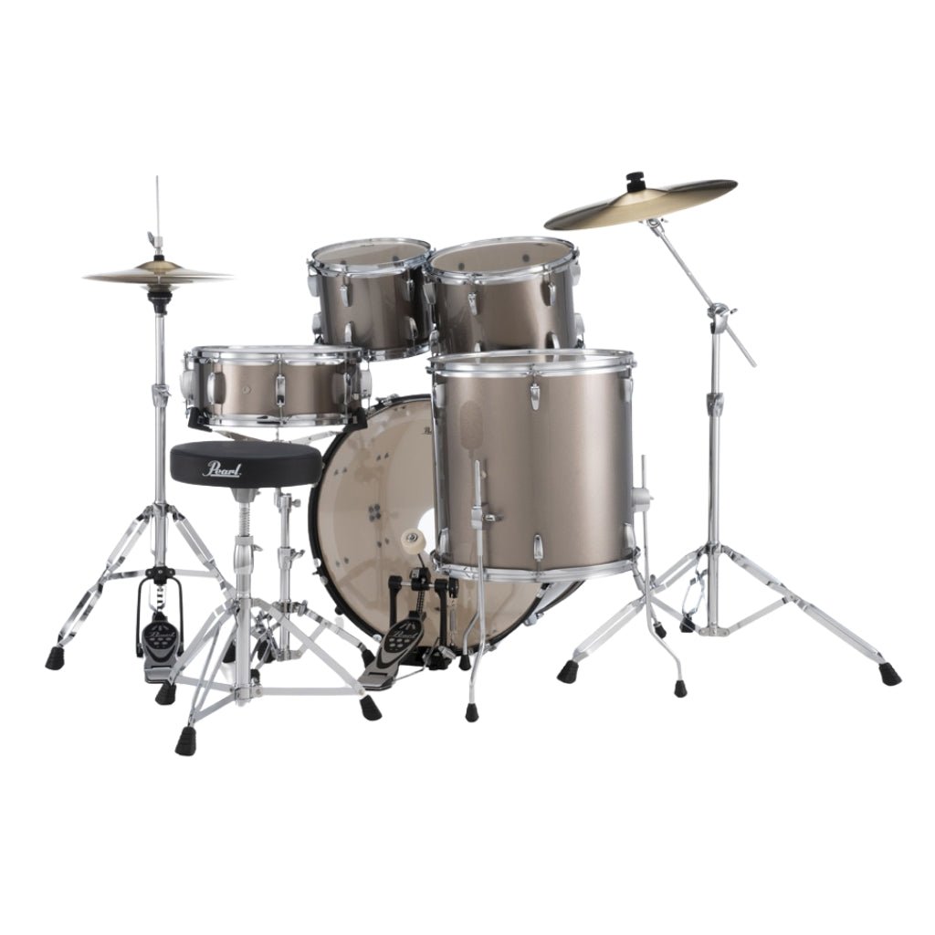 Pearl Roadshow 22" 5pc Drum Kit Package with Cymbals - Bronze Metallic Acoustic Drums Sky Music