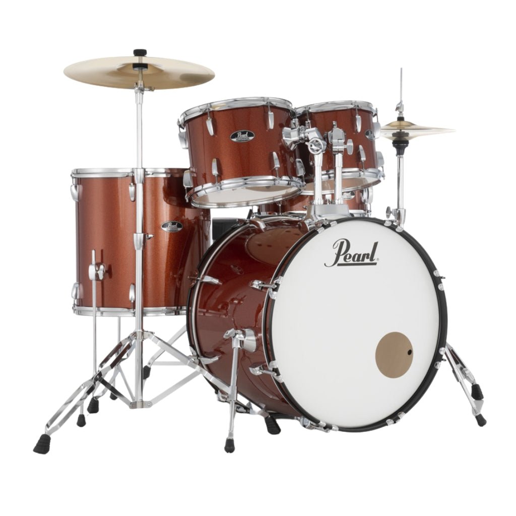 Pearl Roadshow 22" 5pc Drum Kit Package with Cymbals - Burnt Orange Sparkle Acoustic Drums Sky Music