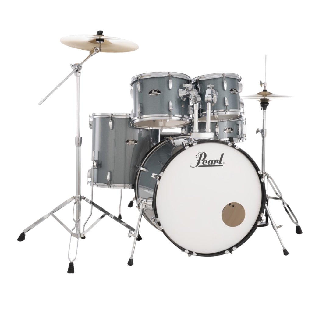 Pearl Roadshow 22" 5pc Drum Kit Package with Cymbals - Charcoal Metallic Acoustic Drums Sky Music