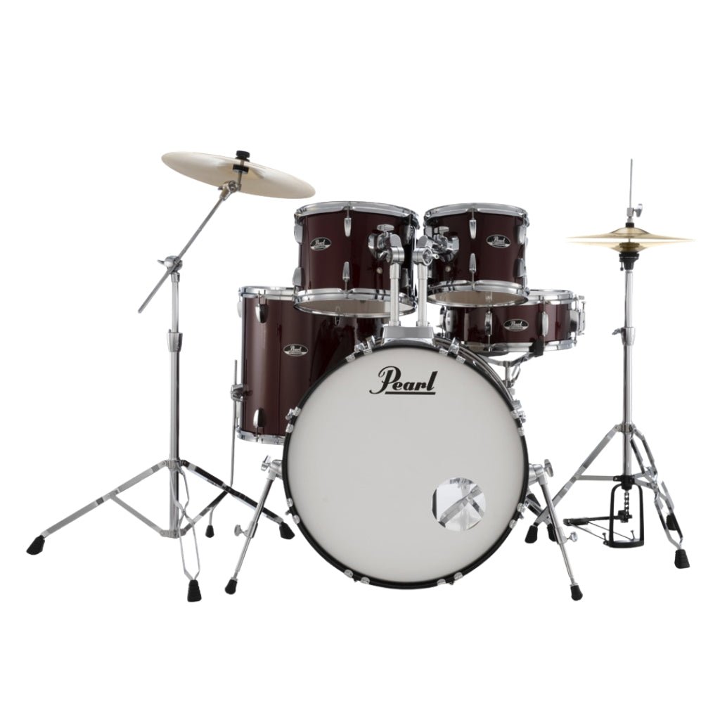 Pearl Roadshow 22" 5pc Drum Kit Package with Cymbals - Red Wine Acoustic Drums Sky Music