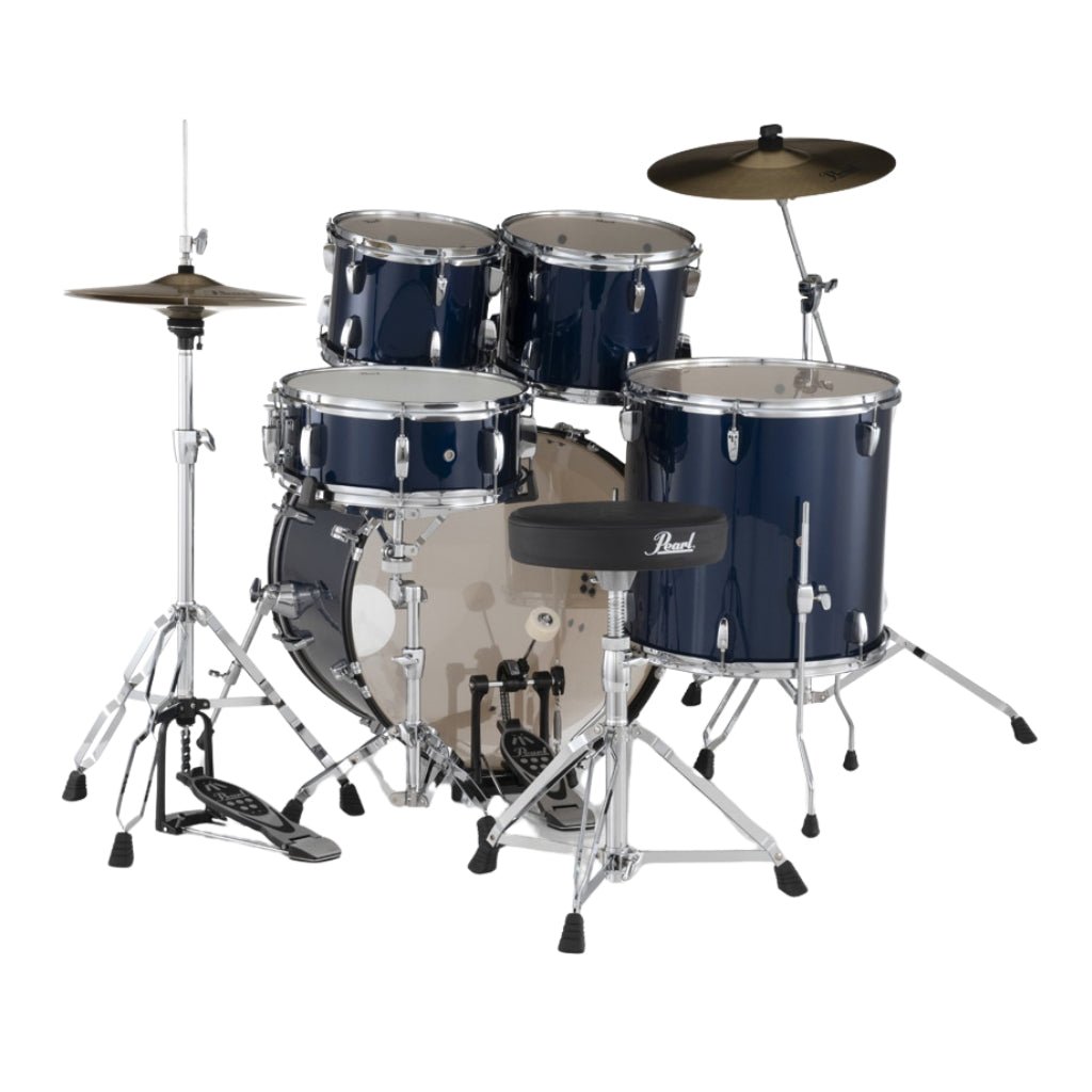 Pearl Roadshow 22" 5pc Drum Kit Package with Cymbals - Royal Blue Metallic Acoustic Drums Sky Music
