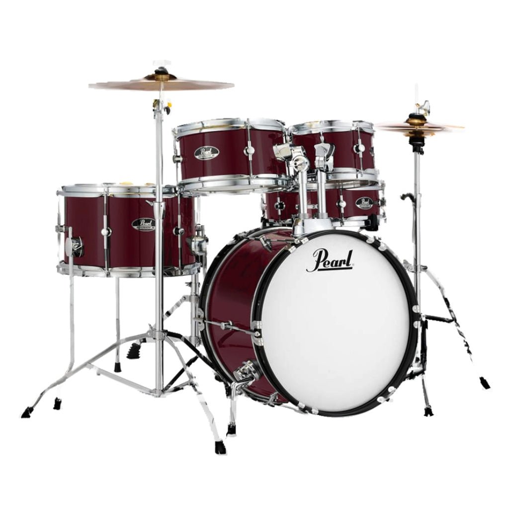 Pearl Roadshow Junior 5-Piece Drum Kit w/Hardware - Red Wine Acoustic Drums Sky Music
