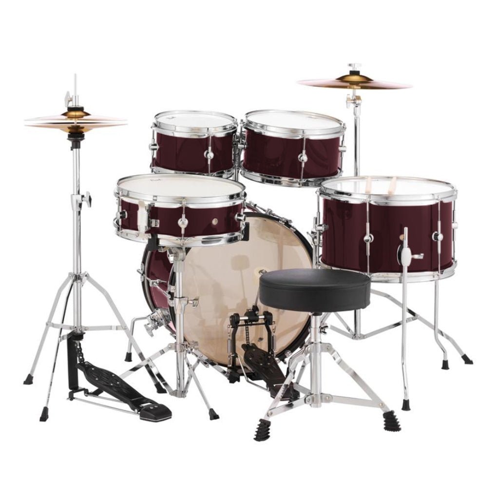 Pearl Roadshow Junior 5-Piece Drum Kit w/Hardware - Red Wine Acoustic Drums Sky Music
