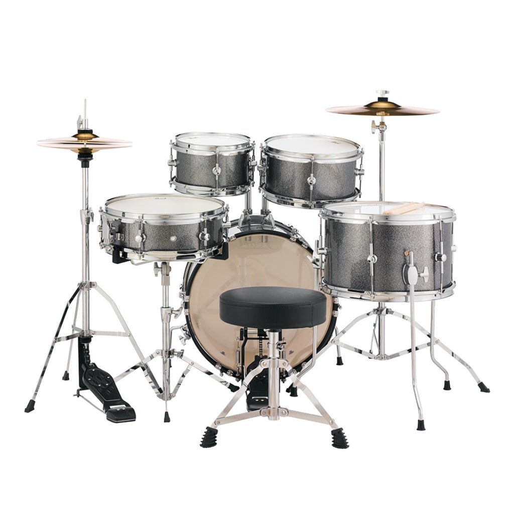Pearl Roadshow Junior 5pc Drum Kit with Hardware - Grindstone Sparkle Acoustic Drums Sky Music