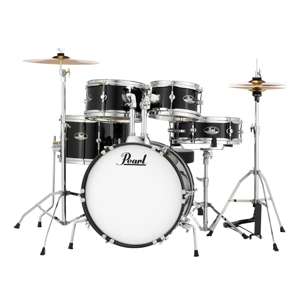 Pearl Roadshow Junior 5pc Drum Kit with Hardware - Jet Black Acoustic Drums Sky Music