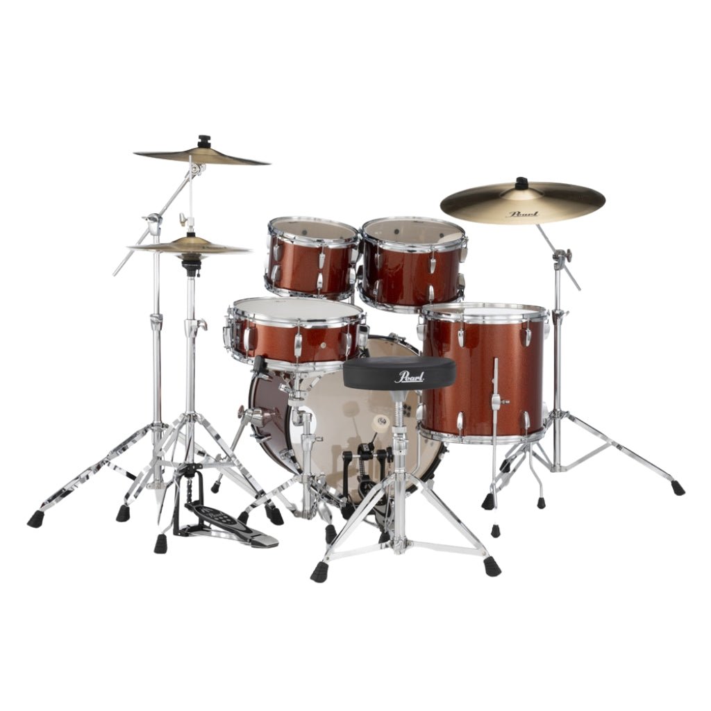 Pearl Roadshow-Plus 5pc 20" with BRD-1 Cymbals Drum Package - Burnt Orange Sparkle Acoustic Drums Sky Music