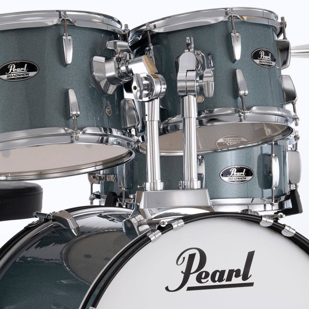Pearl Roadshow-Plus 5pc 20" with BRD-1 Cymbals Drum Package - Charcoal Metallic Acoustic Drums Sky Music