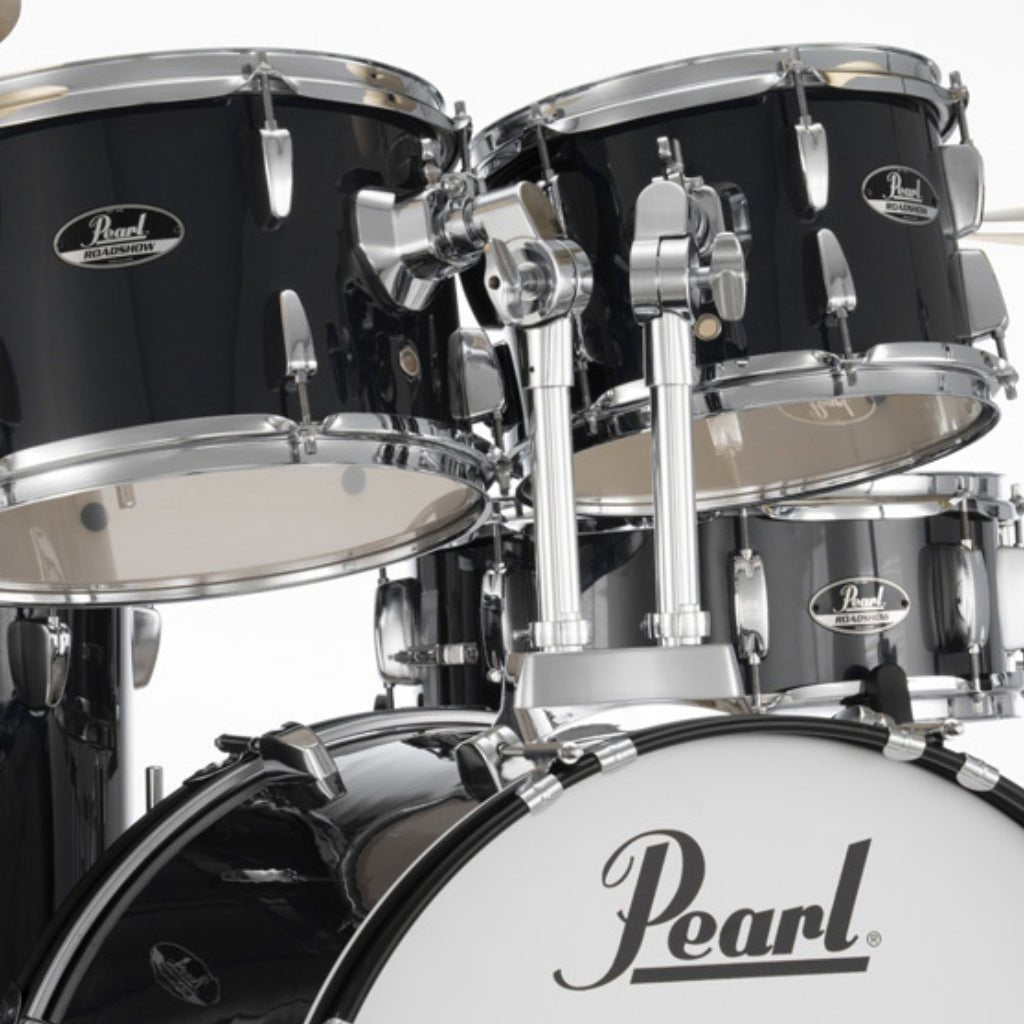Pearl Roadshow-Plus 5pc 20" with BRD-1 Cymbals Drum Package - Jet Black Acoustic Drums Sky Music