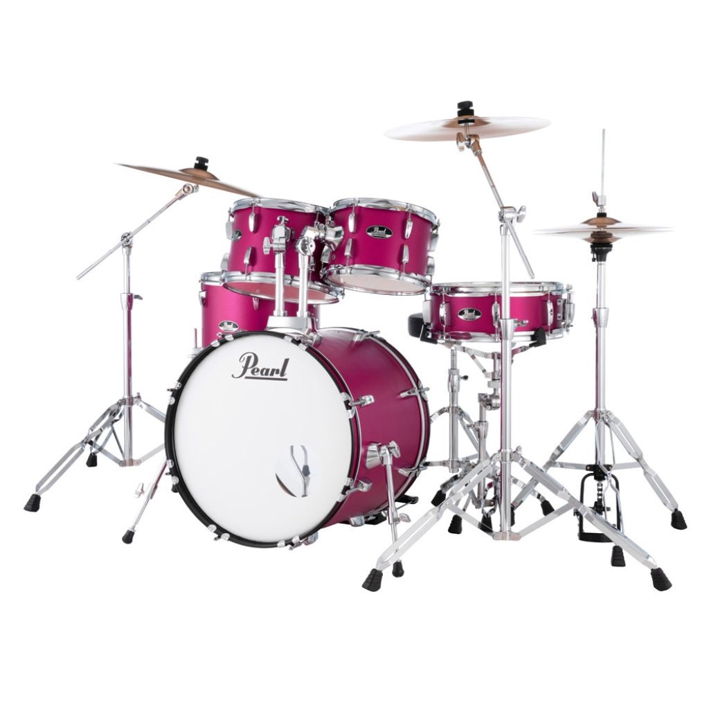 Pearl Roadshow-Plus 5pc 20" with BRD-1 Cymbals Drum Package - Pink Metallic Acoustic Drums Sky Music