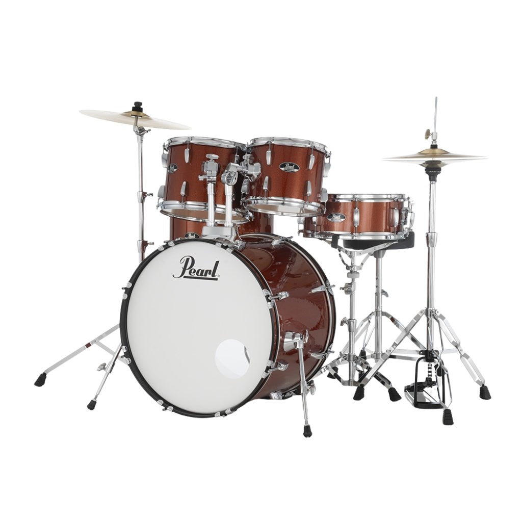 Pearl Roadshow-PLUS 5pc 22" Drum Package with Pearl Cymbals - Burnt Orange Sparkle Acoustic Drums Sky Music