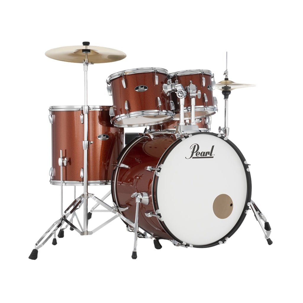 Pearl Roadshow-PLUS 5pc 22" Drum Package with Pearl Cymbals - Burnt Orange Sparkle Acoustic Drums Sky Music