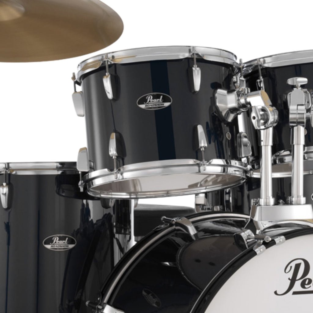 Pearl Roadshow-PLUS 5pc 22" Drum Package with Pearl Cymbals - Jet Black Acoustic Drums Sky Music