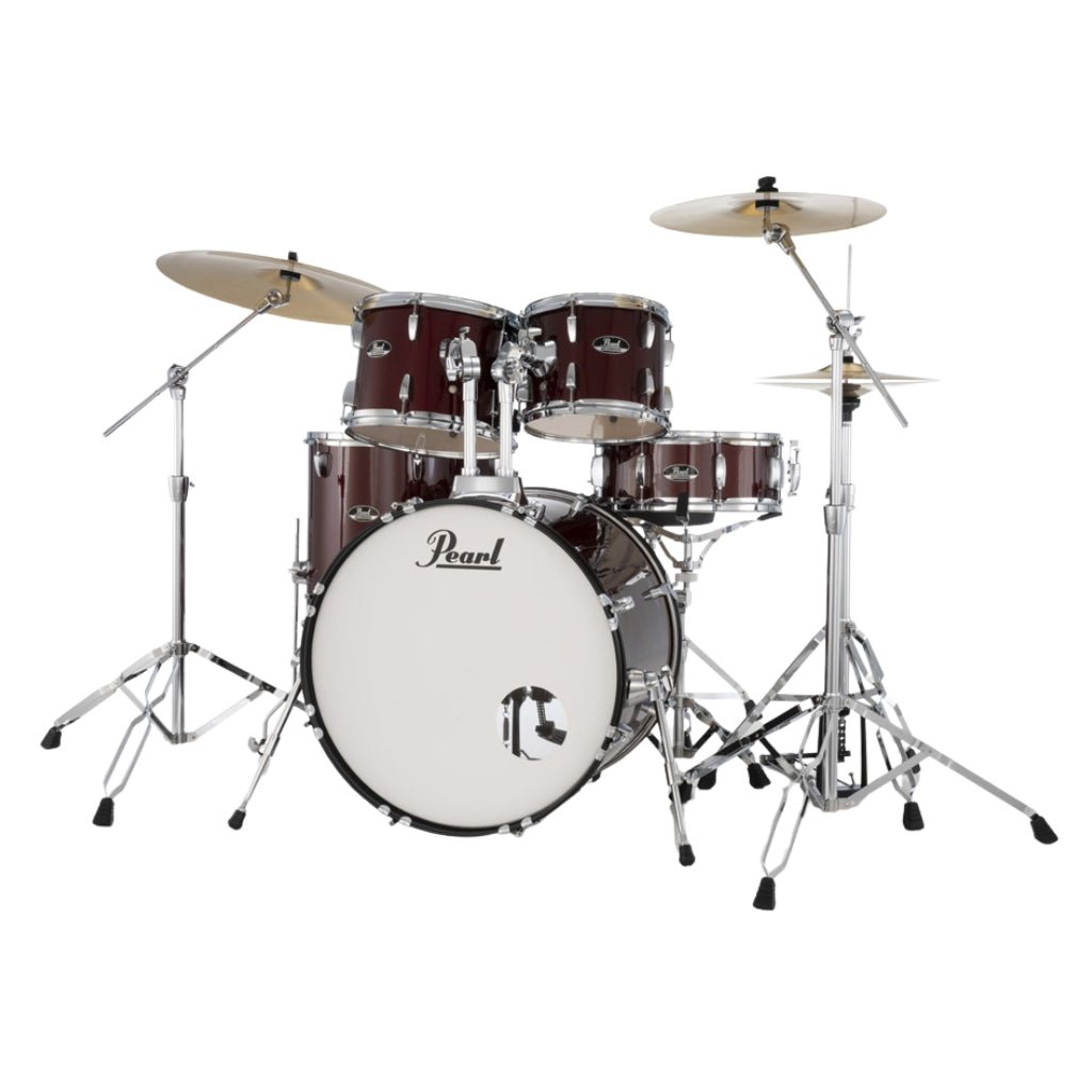 Pearl Roadshow-PLUS 5pc 22" Drum Package with Pearl Cymbals - Red Wine Acoustic Drums Sky Music