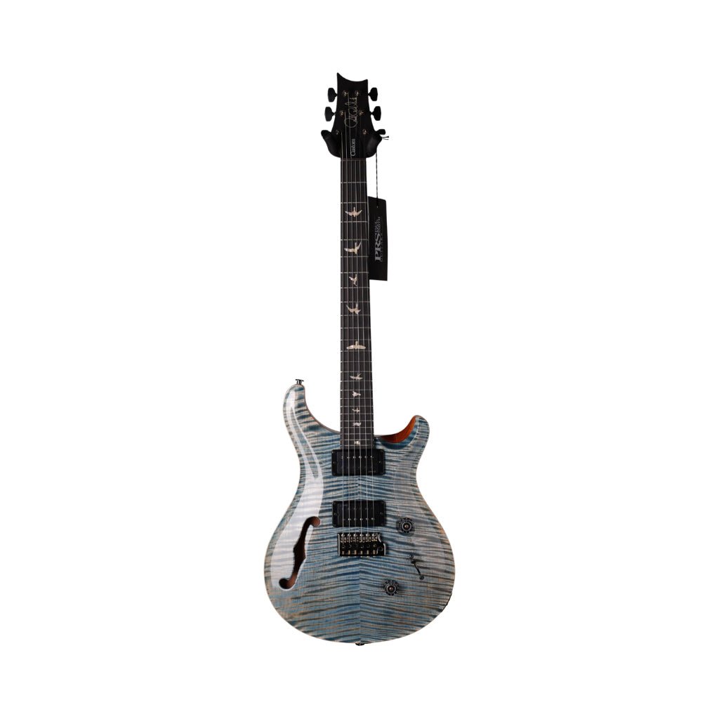 PRS Custom 24 Semi-Hollow Artist Flame Maple Top Electric Guitar - Faded Indigo Electric Guitars Sky Music