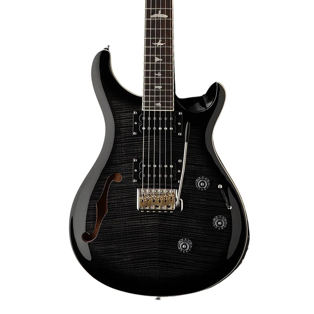 PRS SE Custom 24 Semi Hollow Piezo - Charcoal Burst Electric Guitars Sky Music