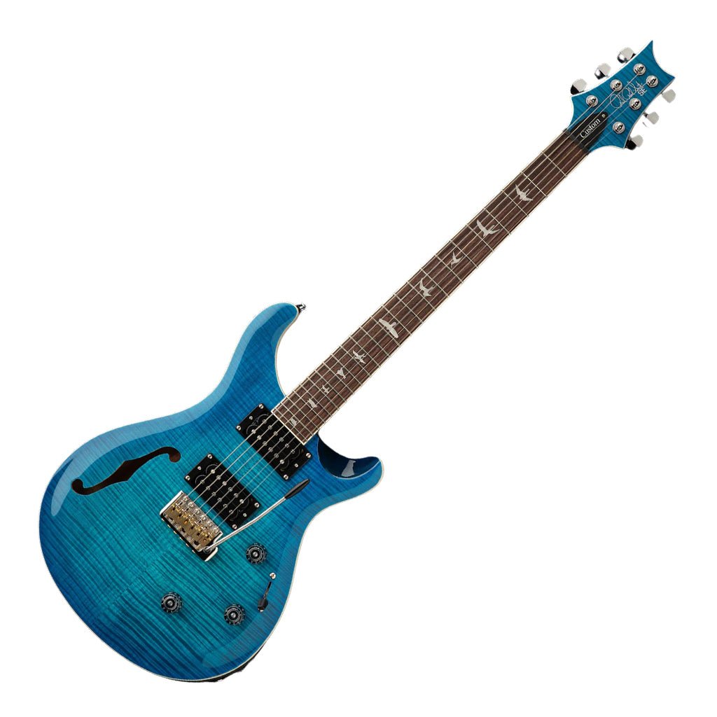 PRS SE Custom 24 Semi Hollow Piezo - Lake Blue Electric Guitars Sky Music